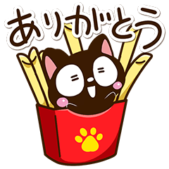 おかしな小さい黒猫