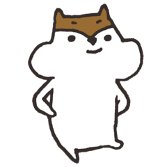 頬張るリスのスタンプ