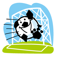 愛犬ゴールの肉球シュート