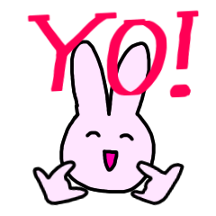 ゆる手書きわらうさスタンプ