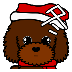 かわいいトイプードル（冬）