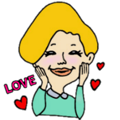 毎日使える顔のスタンプ