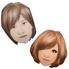 リア顔スタンプ　どーん（笑）