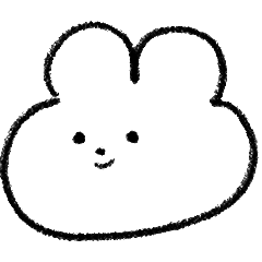 ゆるゆーるうさぎのすたんぷ