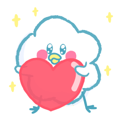 A marshmallow bird