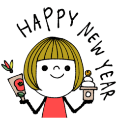 mottoのぱっつんボブ♡年末年始挨拶