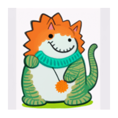 かわいい恐竜の家族の絵 03