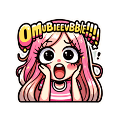 ピンクロングヘア女の子喜怒哀楽2