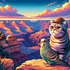 世界旅行！猫とインコの冒険