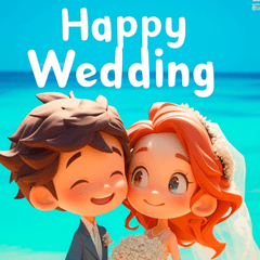 Bigイラスト HappyWedding