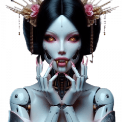 怖いロボットヴァンパイアがあなたの臆病な