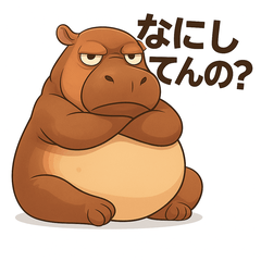 カバが代わりに聞いてくれるスタンプ