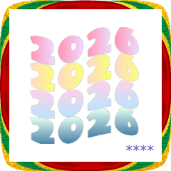 ポップなグラデーションあけおめ-カスタム