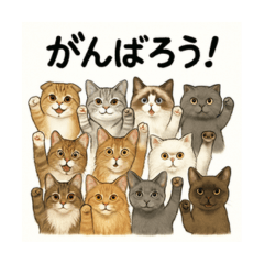人気猫11種！リアルで可愛い日常スタンプ