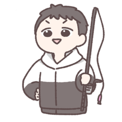 ゆるい釣り人スタンプ