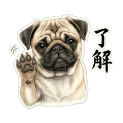 LOVELY PUG PEKO-Stickers