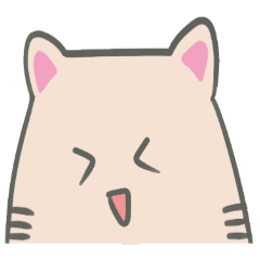 笑顔のネコちゃんスタンプ