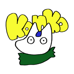 マフラーをつけたキツネ