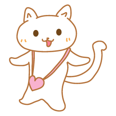 ハートポシェットねこ