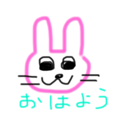 動物挨拶スタンプうさぴょん