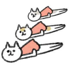 シュッとしたネコ２（ごあいさつ編）