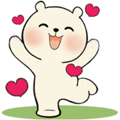 笑顔のラブリーくまさん ♡ やさしい挨拶