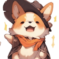 看板犬コーギーふくのスタンプ第3弾。