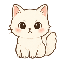 白猫ちゃんの日常ことばスタンプ