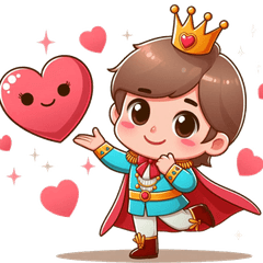 かわいい王子のカートゥーンスタンプ、魅力
