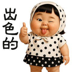 Good Girl Black&white polka dot TW