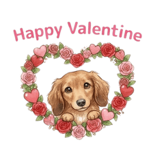 バレンタインわんちゃん