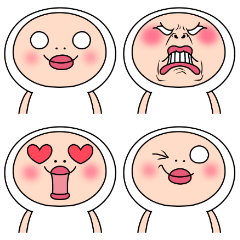 しろめちゃん 絵文字風