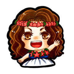 フラガール メハナちゃんの日常スタンプ