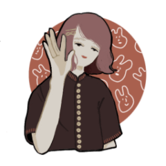 哀しげな女の子の日常スタンプ