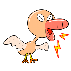 飛べない鳥のスタンプです