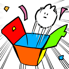 無表情うさぎスタンプ