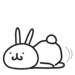 シンプルなうさぎのシンプルなスタンプ2