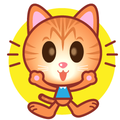 ハッピーキャットの日常会話スタンプ