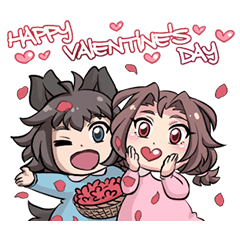 Lily and Marigold Kinder Valentine's Day