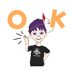 狐面のスタンプ