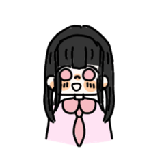 黒髪のちっちゃな女の子スタンプ