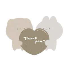 くまったうさぎのほのぼのスタンプ