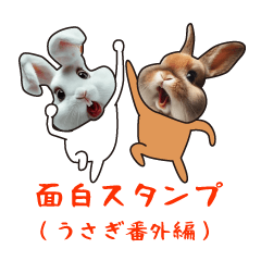 面白スタンプ(うさぎ番外編）