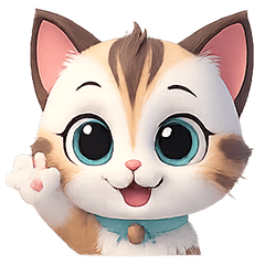 陽気なかわいいにゃんこちゃん