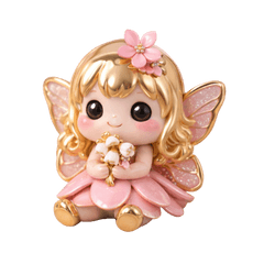 かわいい花の妖精|3Dメタル風