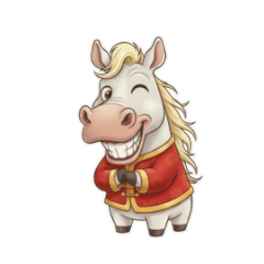 陽気で縁起の良い白馬の日常