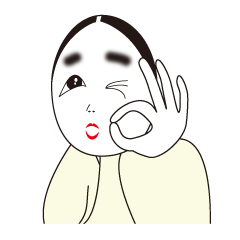 お茶目な能面？