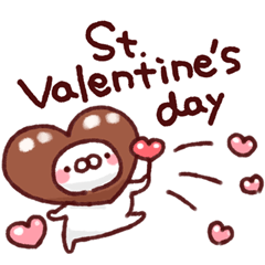 ねことうさぎのハートちゃんバレンタイン♥