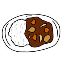 かわいい食べ物のスタンプ