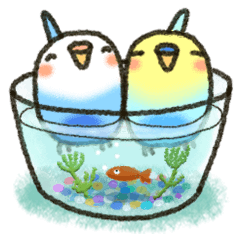 夏に向かってやさしいスタンプ